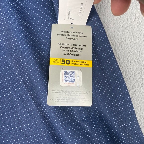 PGA TOUR Polo Shirt Men’s Size M Blue,Golf,UPF 50,Lightweigt,Athletic - Picture 11 of 13